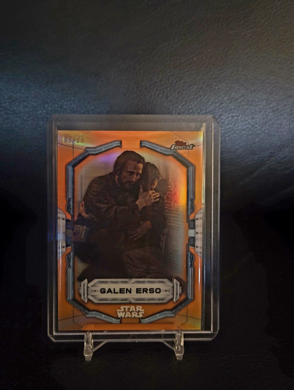 Topps Star Wars Finest Orange Refractor Galen Erso Trading Card #01/25 - Rare